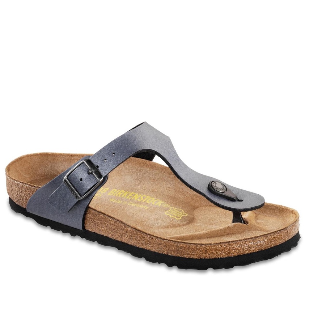 Birkenstock Silver Thong Sandals